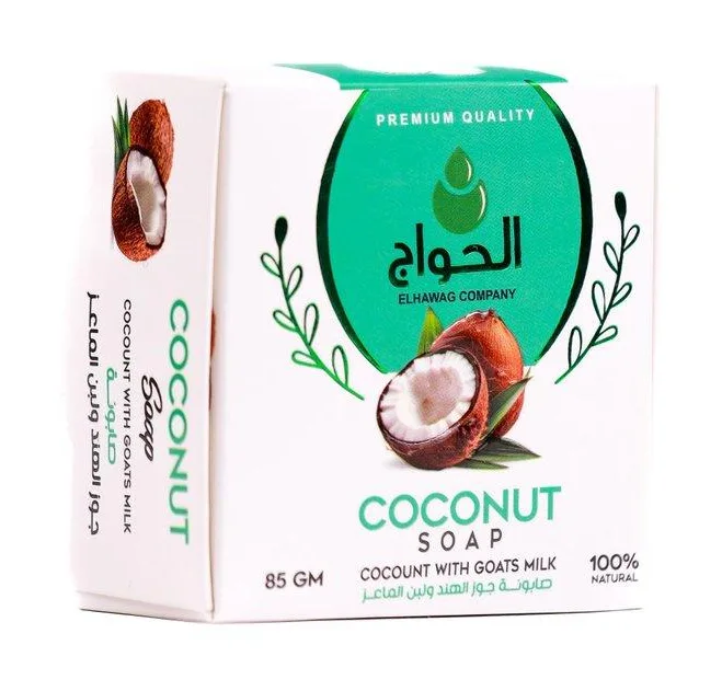 صابونة جوز هند ولبن الماعز