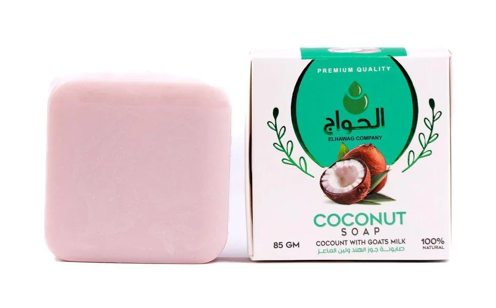 صابونة جوز هند ولبن الماعز
