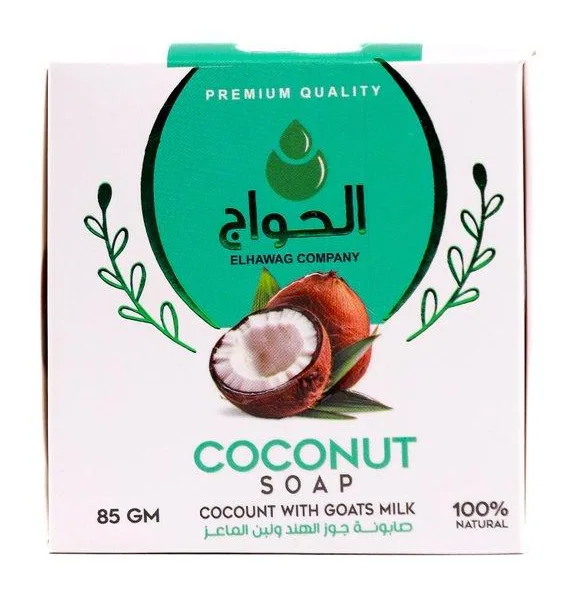 صابونة جوز هند ولبن الماعز